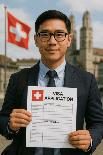 Client applying for a work permit with Migravis in Zurich